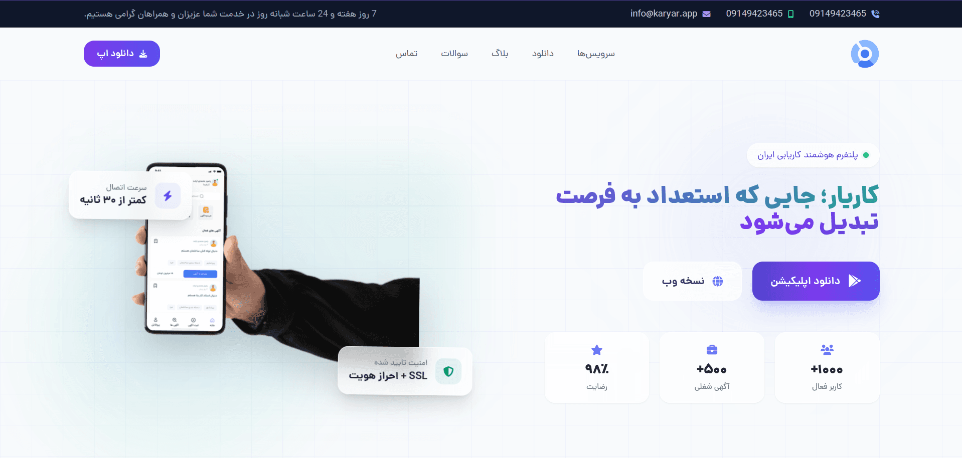 Karyar — Marketing & Application Platform